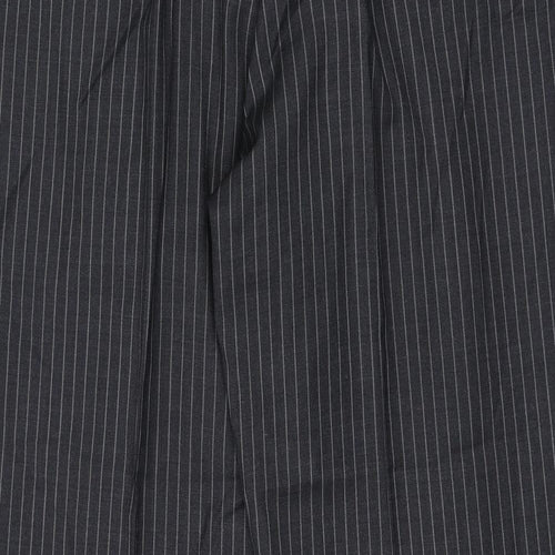 Centaur Mens Grey Striped Wool Dress Pants Trousers Size 44 in L29 in Regular Zip