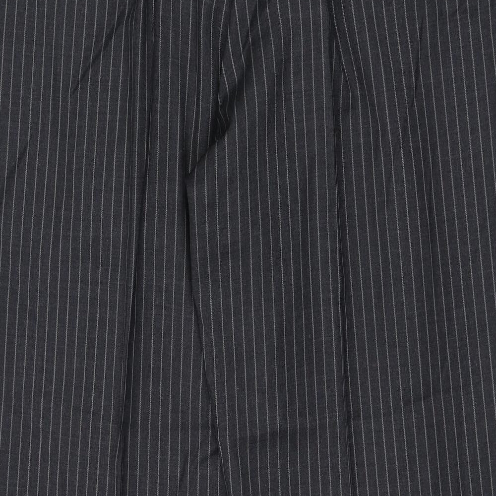 Centaur Mens Grey Striped Wool Dress Pants Trousers Size 44 in L29 in Regular Zip