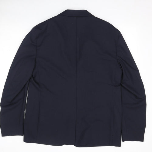 Lacoste Mens Blue Jacket Blazer Size L Button