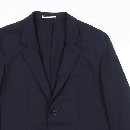 Lacoste Mens Blue Jacket Blazer Size L Button