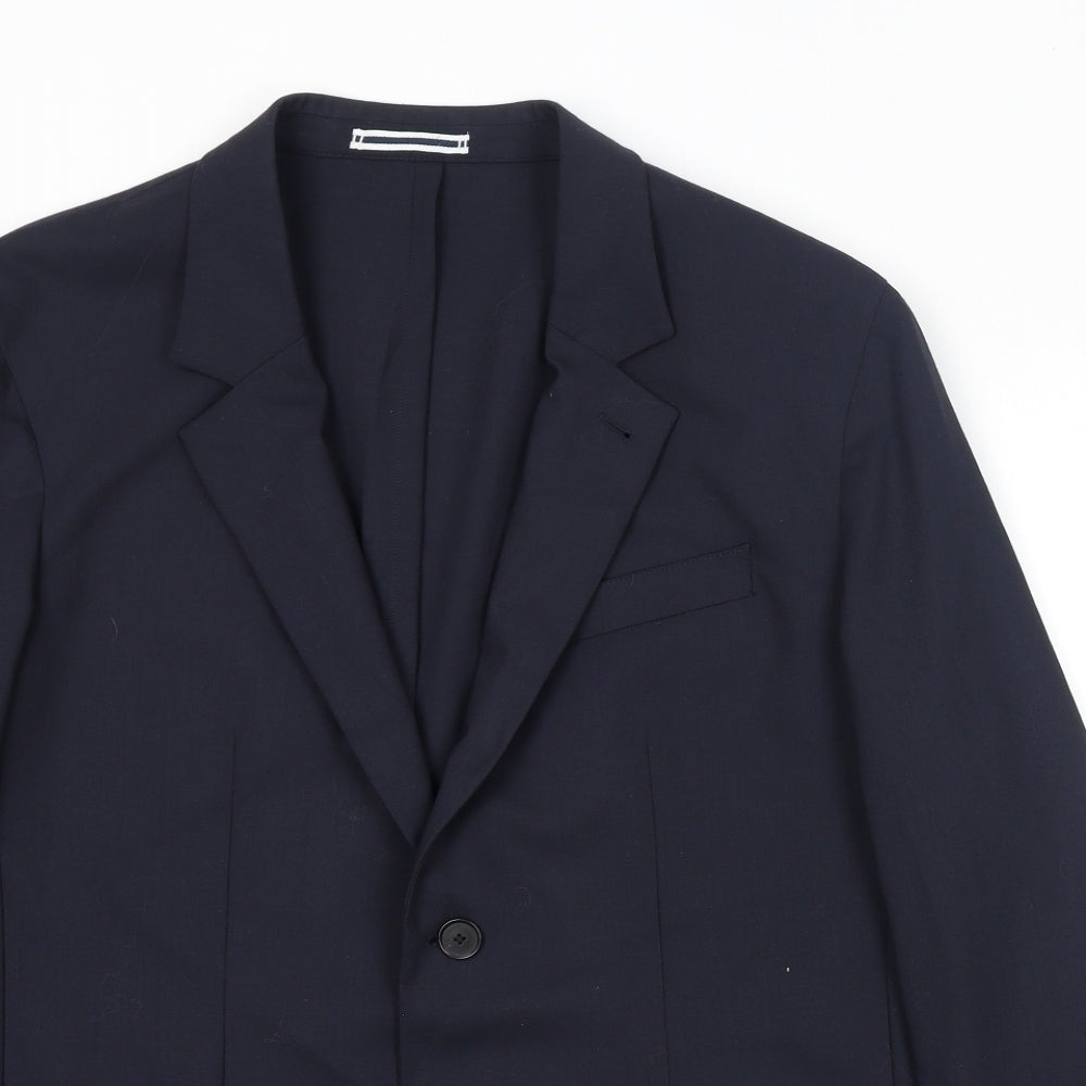 Lacoste Mens Blue Jacket Blazer Size L Button