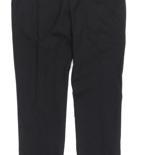 NEXT Mens Black Polyester Dress Pants Trousers Size 32 in L28 in Regular Zip