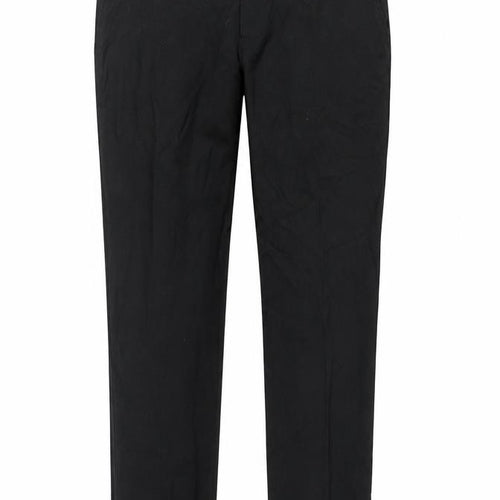 NEXT Mens Black Polyester Dress Pants Trousers Size 32 in L28 in Regular Zip
