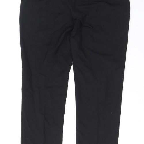 NEXT Mens Black Polyester Dress Pants Trousers Size 32 in L28 in Regular Zip