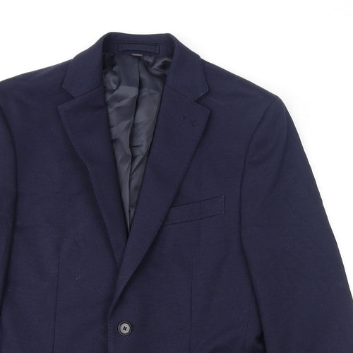 Marks and Spencer Mens Blue Polyamide Jacket Suit Jacket Size 38 Regular
