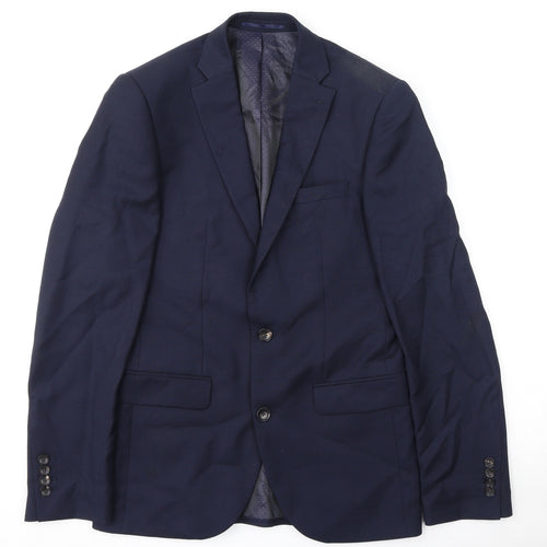 NEXT Mens Blue Wool Jacket Suit Jacket Size 38 Regular