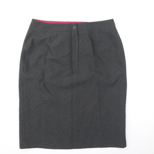 Dorothy Perkins Womens Grey Polyester Bandage Skirt Size 12 Zip