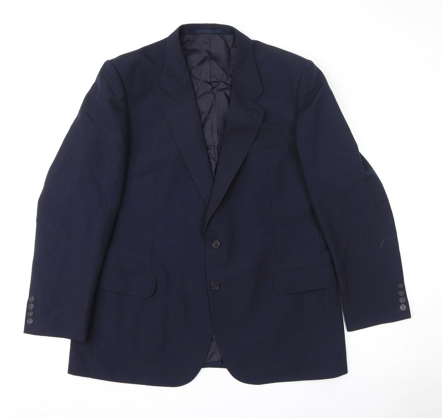 St Michael Mens Blue Polyester Jacket Suit Jacket Size 44 Regular