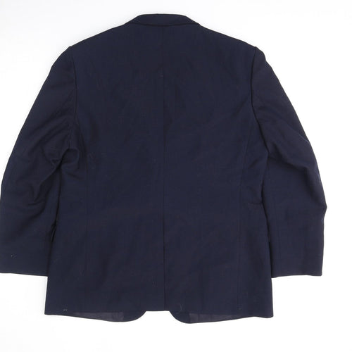 St Michael Mens Blue Polyester Jacket Suit Jacket Size 44 Regular