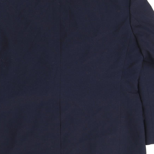St Michael Mens Blue Polyester Jacket Suit Jacket Size 44 Regular