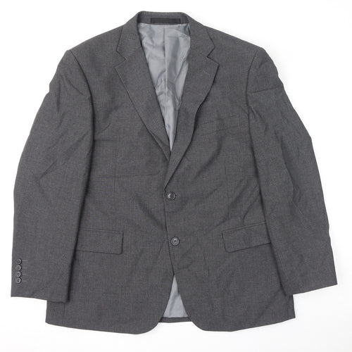 Marks and Spencer Mens Grey Polyester Jacket Suit Jacket Size 42 Regular