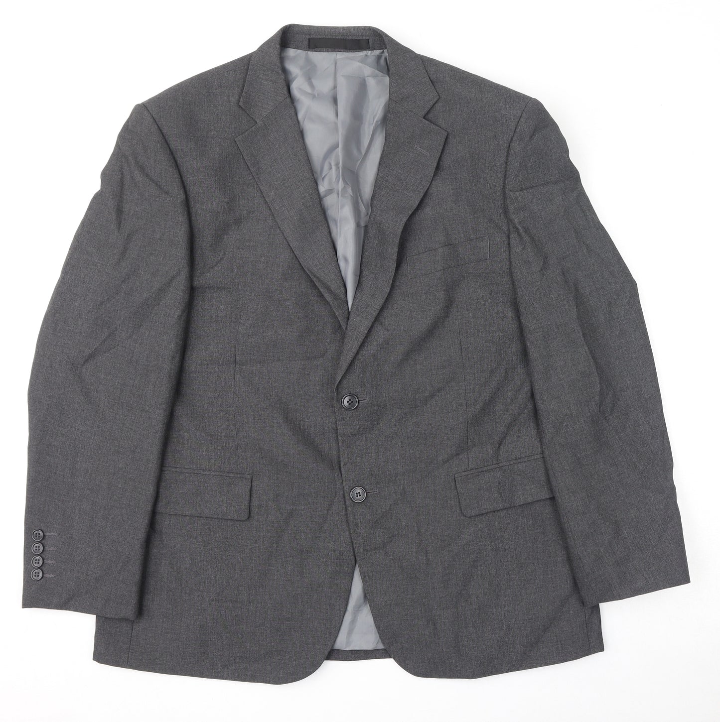 Marks and Spencer Mens Grey Polyester Jacket Suit Jacket Size 42 Regular