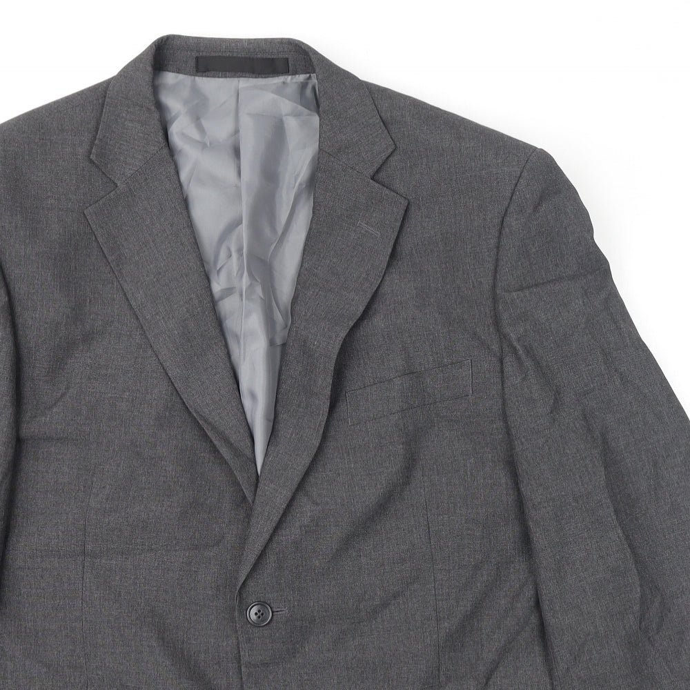 Marks and Spencer Mens Grey Polyester Jacket Suit Jacket Size 42 Regular