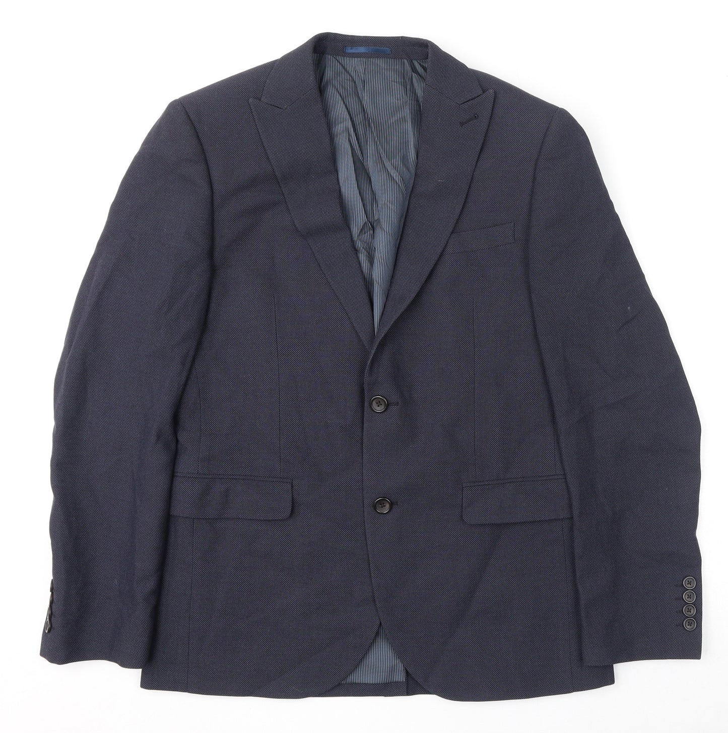NEXT Mens Blue Polyester Jacket Suit Jacket Size 40 Regular