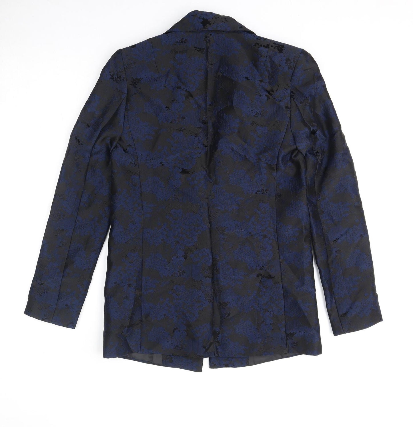 Marks and Spencer Womens Blue Geometric Jacket Blazer Size 6 - Limited Edition