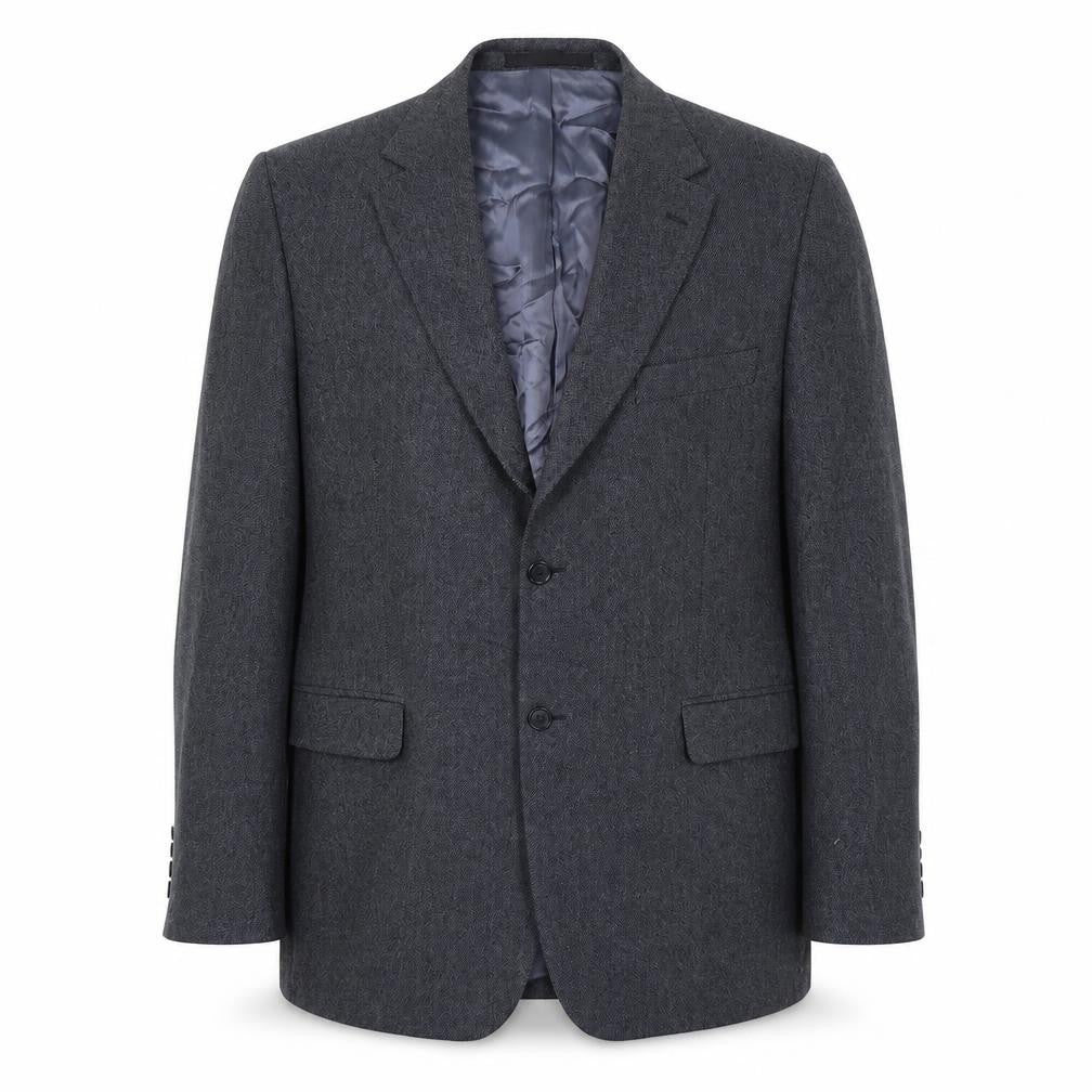 Front view of Marks & Spencer men’s grey wool jacket suit jacket, size 44, regular