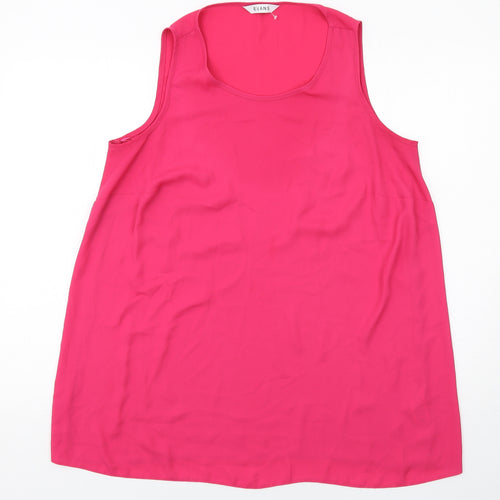 Evans Womens Pink Polyester Basic Tank Size 16 Round Neck