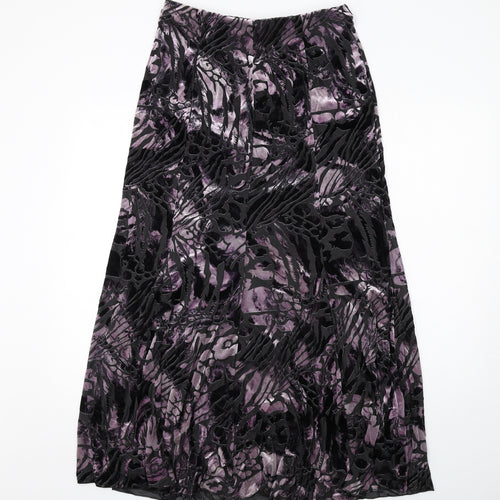 Per Una Womens Black Geometric Polyester Maxi Skirt Size 12