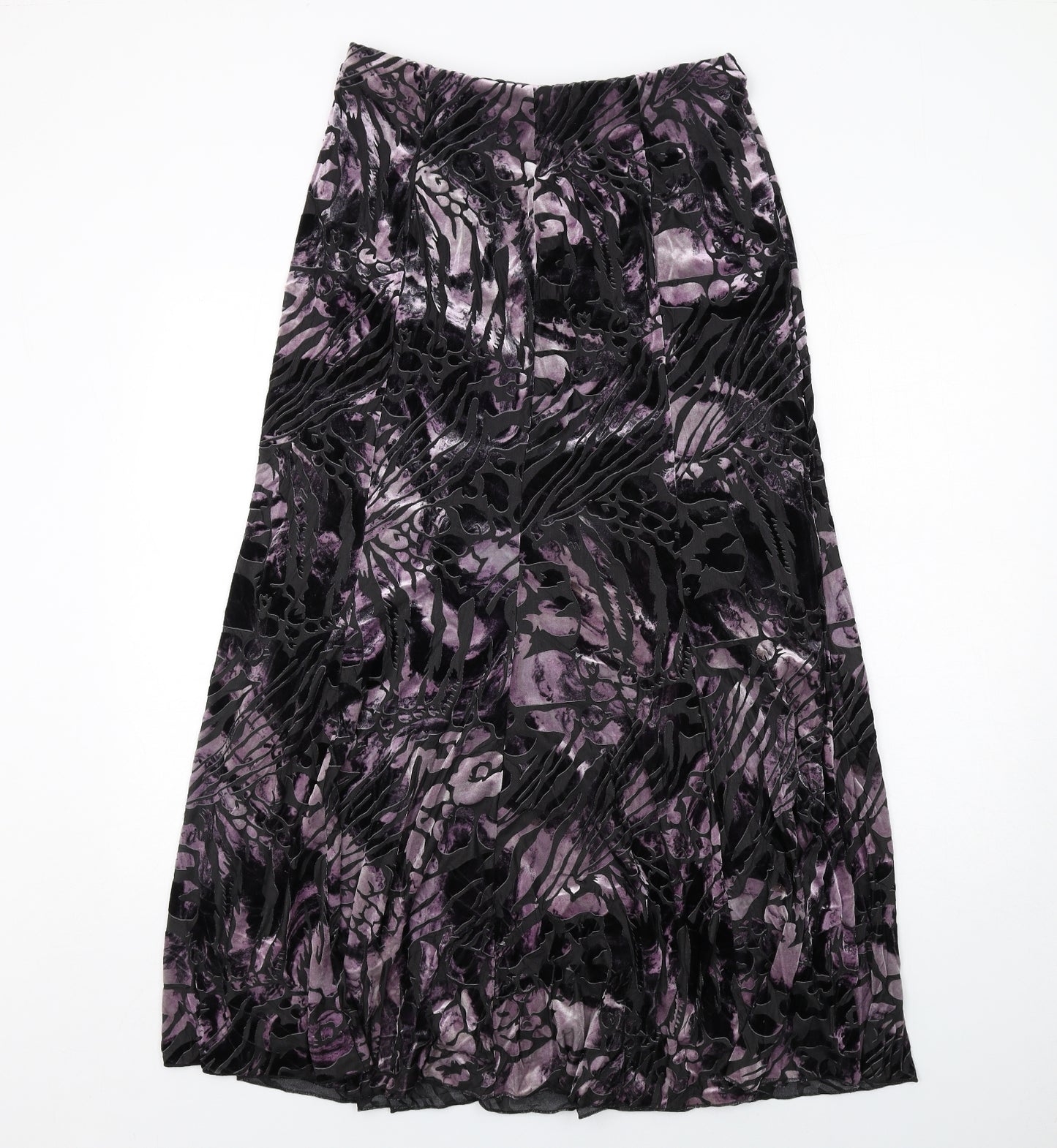 Per Una Womens Black Geometric Polyester Maxi Skirt Size 12