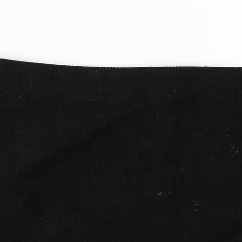 Reclaimed Vintage Womens Black Polyester A-Line Skirt Size 14 Zip