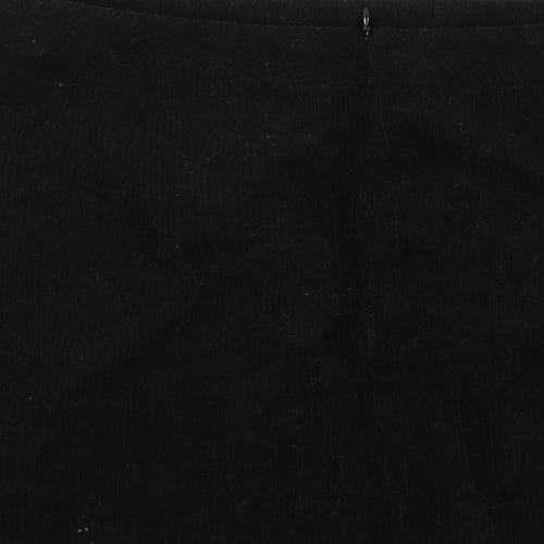 Reclaimed Vintage Womens Black Polyester A-Line Skirt Size 14 Zip