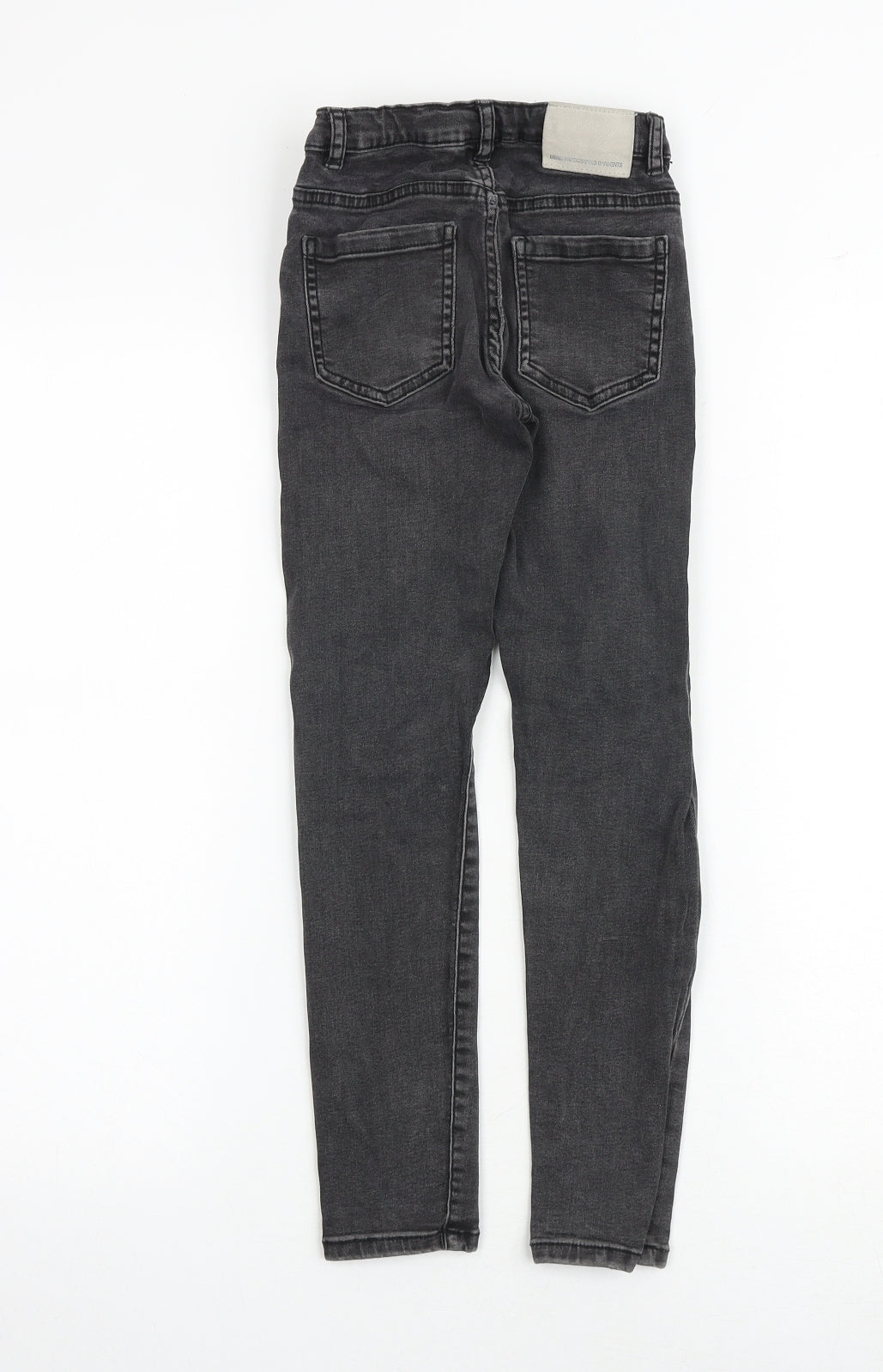 Zara Boys Grey Cotton Skinny Jeans Size 8 Years Regular Zip