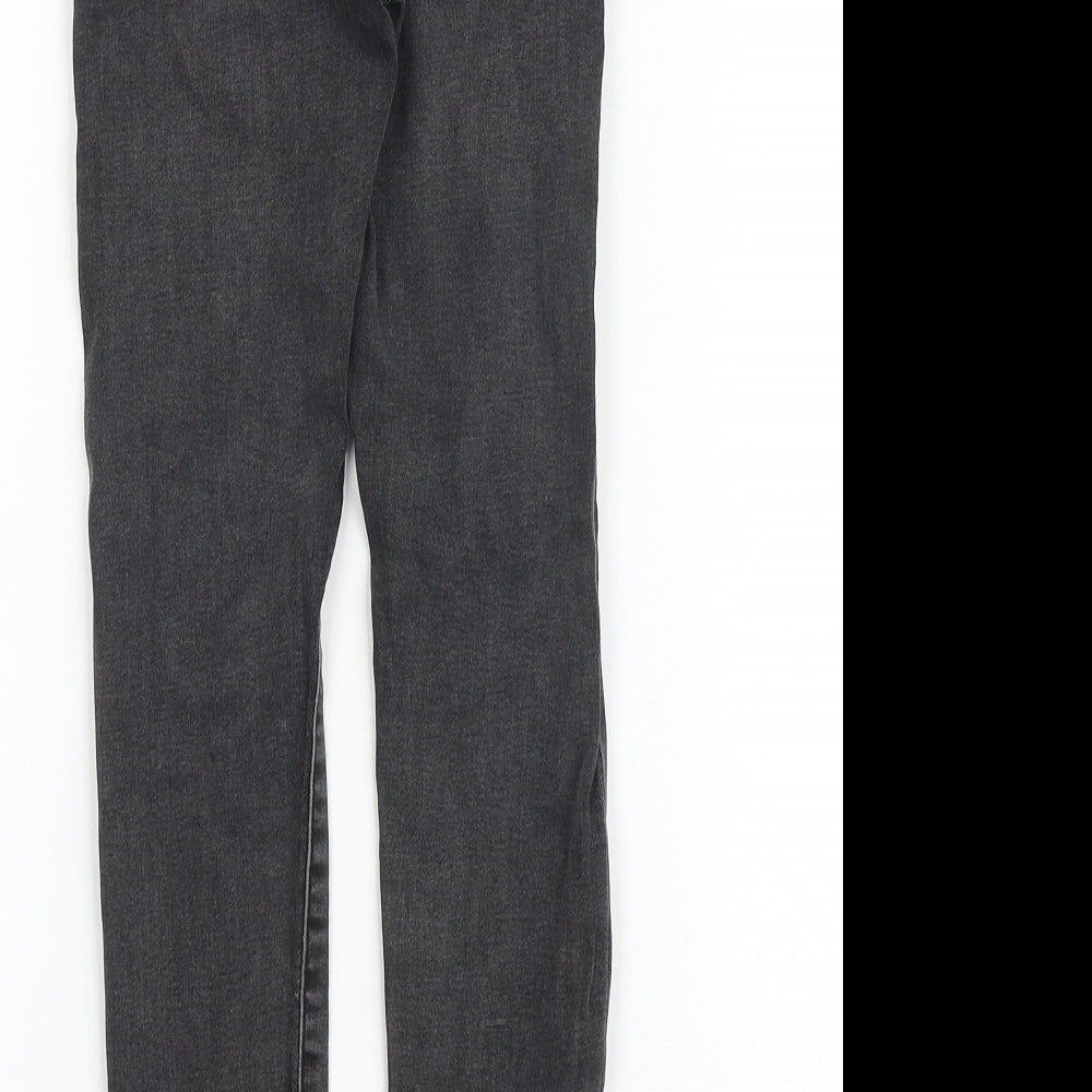 Zara Boys Grey Cotton Skinny Jeans Size 8 Years Regular Zip