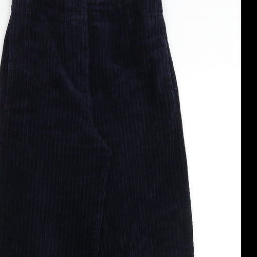 Marks and Spencer Womens Blue Cotton Trousers Size 12 Regular Zip