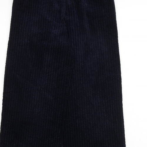 Marks and Spencer Womens Blue Cotton Trousers Size 12 Regular Zip