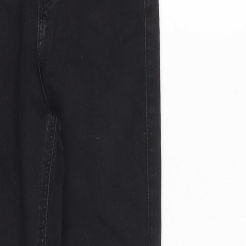 Topshop Womens Black Cotton Skinny Jeans Size 26 in Regular Zip
