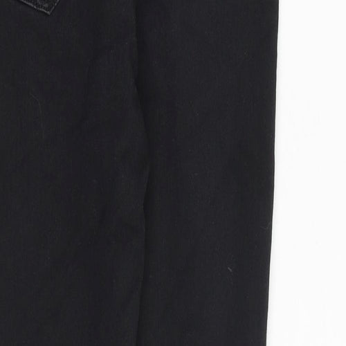 Topshop Womens Black Cotton Skinny Jeans Size 26 in Regular Zip
