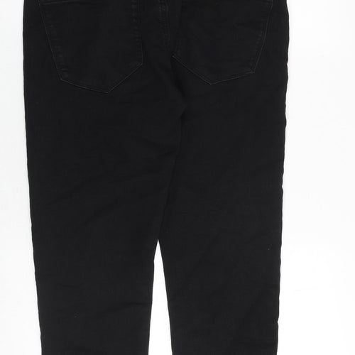 NEXT Mens Black Cotton Straight Jeans Size 34 in Regular Zip