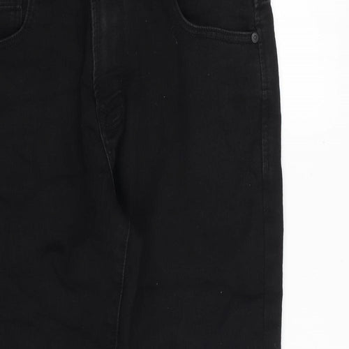 NEXT Mens Black Cotton Straight Jeans Size 34 in Regular Zip