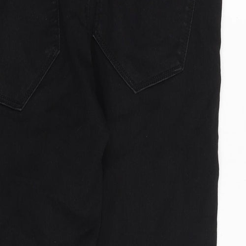 NEXT Mens Black Cotton Straight Jeans Size 34 in Regular Zip