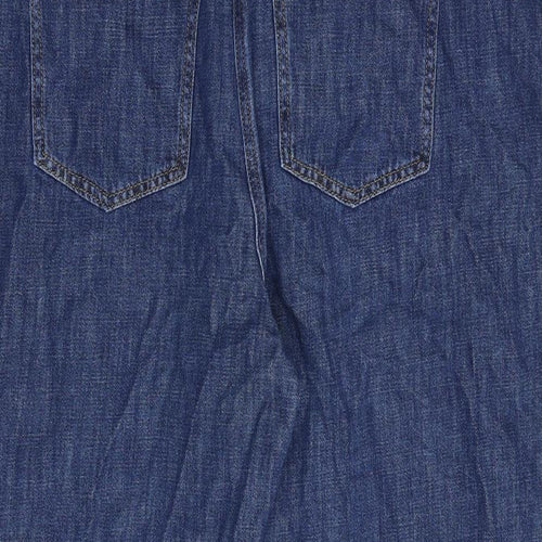 NEXT Womens Blue Cotton Straight Jeans Size 22 Regular Zip - Cropped