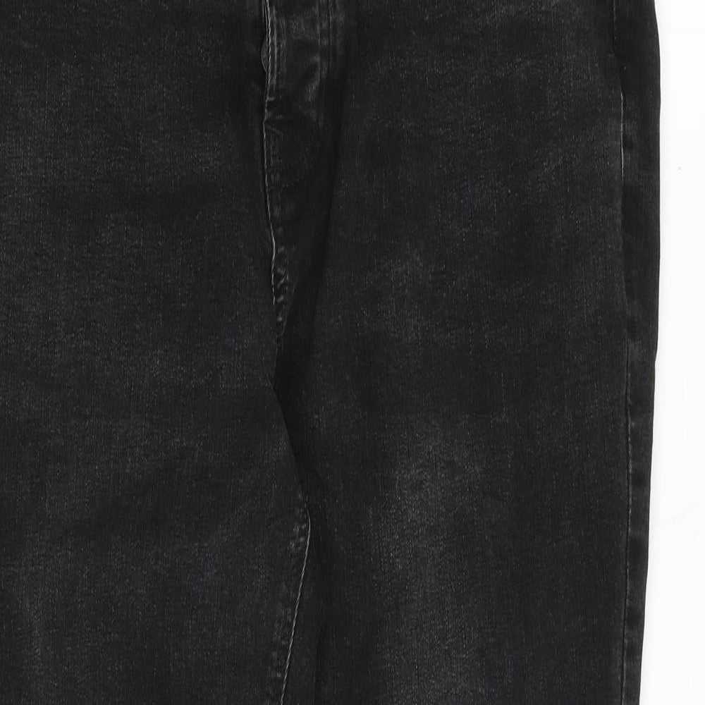 NEXT Mens Black Cotton Skinny Jeans Size 36 in Slim Button