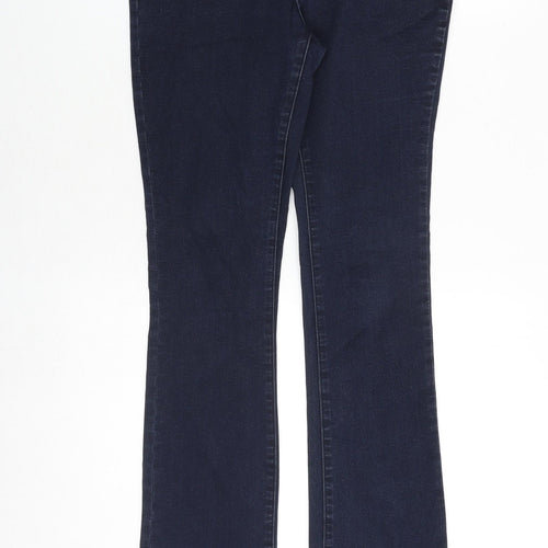 White Stuff Womens Blue Cotton Straight Jeans Size 10 Regular Zip