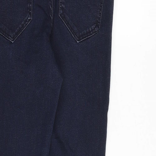 White Stuff Womens Blue Cotton Straight Jeans Size 10 Regular Zip