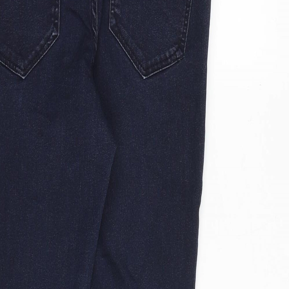 White Stuff Womens Blue Cotton Straight Jeans Size 10 Regular Zip