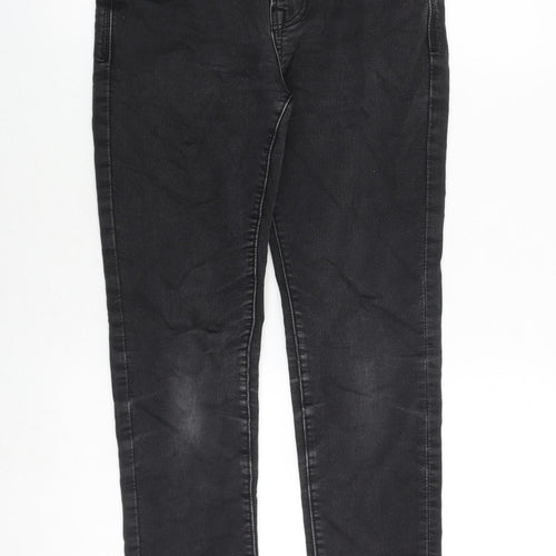 NEXT Mens Grey Cotton Straight Jeans Size 26 in Slim Zip