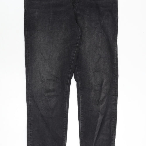 NEXT Mens Grey Cotton Straight Jeans Size 30 in Slim Zip