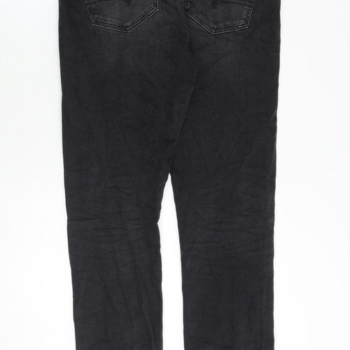 NEXT Mens Grey Cotton Straight Jeans Size 30 in Slim Zip