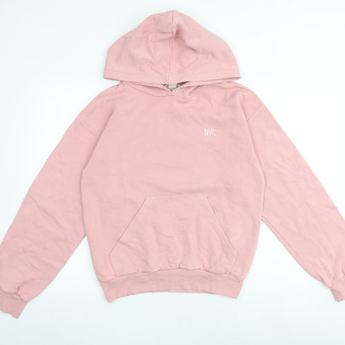 H&M Girls Pink Cotton Pullover Hoodie Size 15 Years Pullover - NYC
