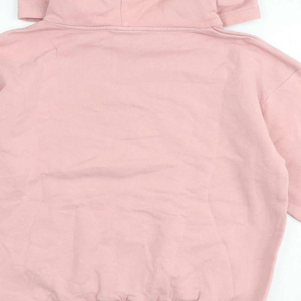 H&M Girls Pink Cotton Pullover Hoodie Size 15 Years Pullover - NYC
