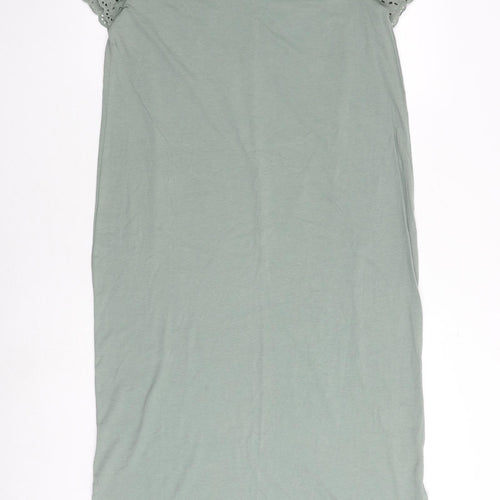 Marks and Spencer Womens Green Solid 100% Cotton Top Dress Size 10