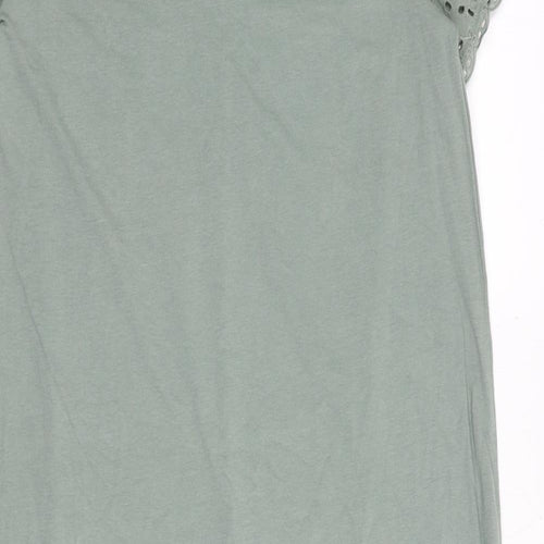 Marks and Spencer Womens Green Solid 100% Cotton Top Dress Size 10