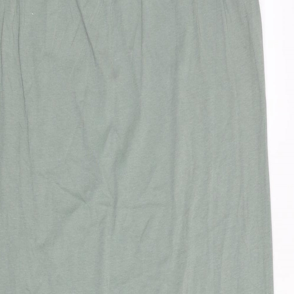 Marks and Spencer Womens Green Solid 100% Cotton Top Dress Size 10