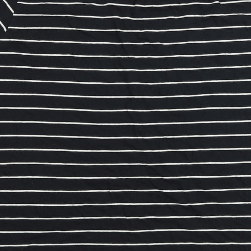 Levi's Womens Black Striped 100% Cotton Basic T-Shirt Size XL Round Neck