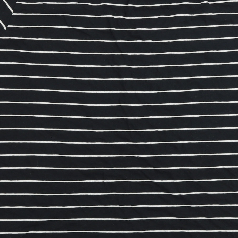 Levi's Womens Black Striped 100% Cotton Basic T-Shirt Size XL Round Neck