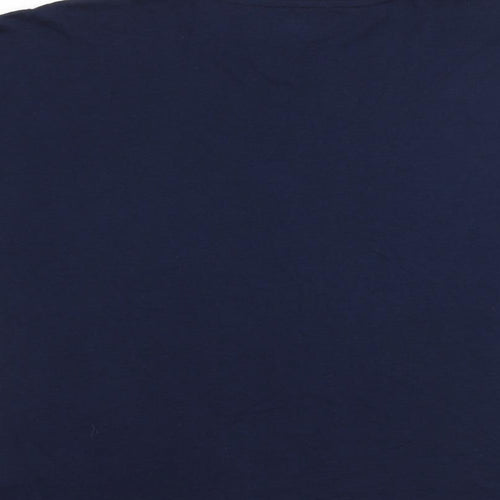 Marks and Spencer Womens Blue Polyester Basic T-Shirt Size 12 Round Neck